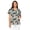 Black Cat Book Pattern, variant on Rooster and Daisy Pattern Healthcare Workwear for Women Stretchy Breathable Comfortable Shirts with Pockets Scrub Tops for Clinic