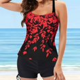 thumbnail image 4 of Maillots de Bain Grande Taille pour Femmes 2 Pcs Tankini Robe de Bain avec Short Taille Basse, 4 of 8