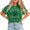 2-Green, variant on Vintage Halloween Graphic Tees Spooky Island Print T-shirts Disco Skull Casual Tops Short Sleeve 90s Cotton Shirts for Daily Outfits