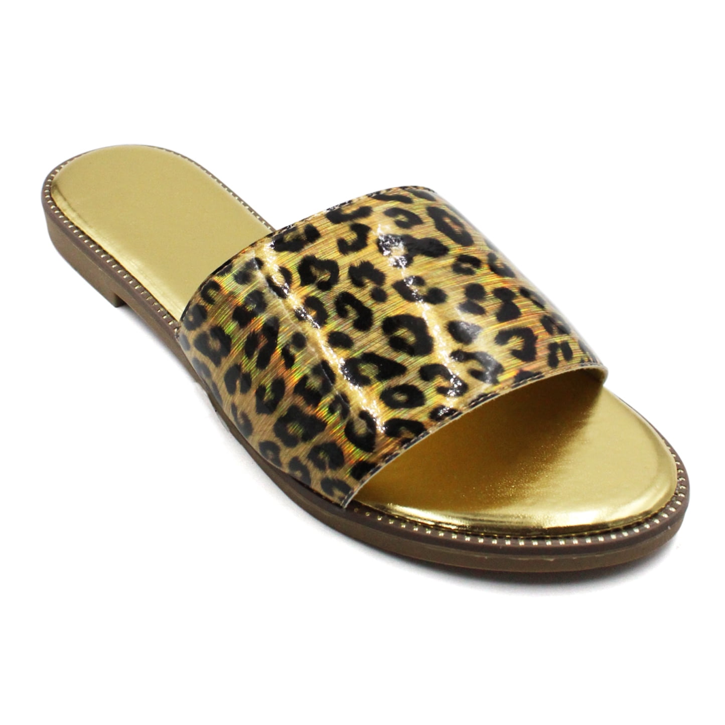 LAVRA Women's Rhinestone Slides Crystal Embellished Bling Sandals