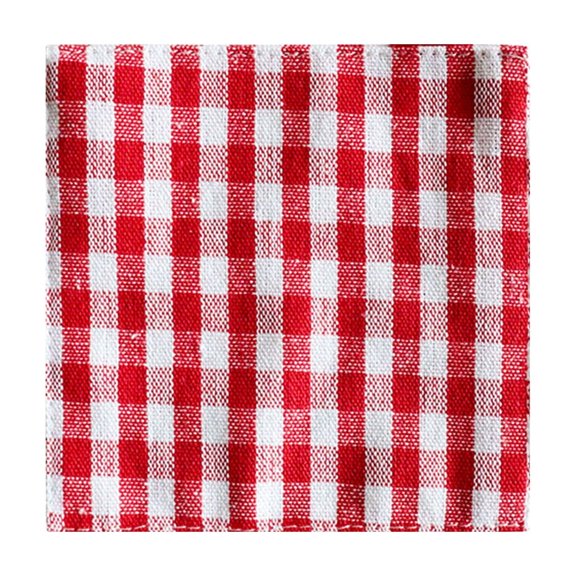 Gingham Cloth Square Drink Coaster, Absorbent Washable Plaid Fabric Cup Mat Non- for Dining Table Kitchen Decor
