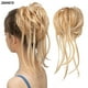 thumbnail image 1 of Nvzi Moño desordenado, postizo para moño recogido despeinado, extensión de moños, banda elástica para el cabello, postizos para moño rizado, coletero para mujer, rubio A, 1 of 3