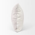 thumbnail image 2 of Mercana Jayden Cream W/ Merlot Print Linen Square Decorative Pillow Cover, 2 of 7