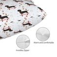 thumbnail image 3 of Fuzoiu Dachshund Dog Print Pillow Case with Hidden Zipper,Pillow Covers,Soft and Comfortable Pillowcase-20"x30", 3 of 6