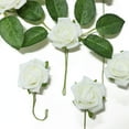 thumbnail image 6 of Efavormart 24 Roses | 2" Artificial Foam Rose With Stem And Leaves for Wedding Party Home Event Décor Wedding Anniversary Party - Ivory, 6 of 6