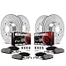 thumbnail image 3 of Power Stop K873 Front and Rear Z23 Carbon Fiber Brake Pads with Drilled & Slotted Brake Rotors Kit and 1 Front & 1 Rear Sensor Wires For BMW Z4 2003-2008 [Model Specific], 3 of 4