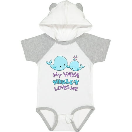 

Inktastic My Yaya Whale-y Loves Me Gift Baby Boy or Baby Girl Bodysuit