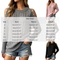 thumbnail image 3 of ClodeEU Women's Crew Neck Cutout Cold Shoulder Cable Knit Long Sleeve Sweater Top,Casual Loose Blouse Pink,Women's Plus XL, 3 of 6