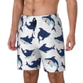 thumbnail image 2 of Haiem Party Shark Cute Mens Swim Trunks with Compression Liner 2 in 1 Swimming Shorts Stretch Swimwear Quick Dry,Board Shorts-XX-Large, 2 of 9