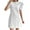 White, variant on Women's Short Sleeve Dress Round Neck Textured Puff Sleeve Jacquard Knee Length Dresses White S