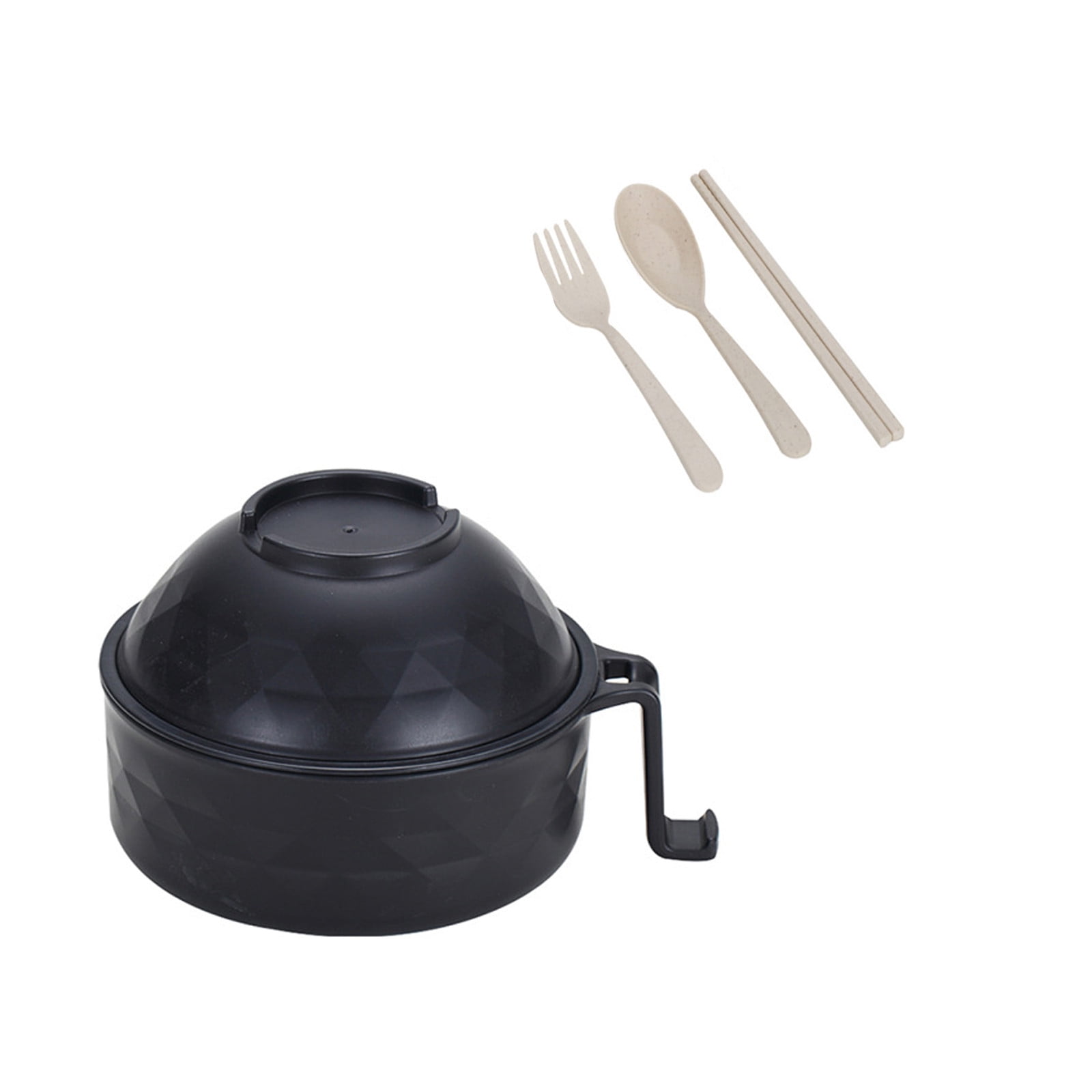 Noodle Pot Korean Ramen Pot,Plutput Soup Pot Small Cooking Pot with Lid  Spoon and Chopssticks Aluminum Pot 6.3in 