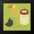 thumbnail image 2 of Vess, June Erica 20x20 Black Modern Framed Museum Art Print Titled - Feathered Friends I, 2 of 5
