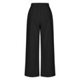 thumbnail image 4 of Generic Wide Leg Capri Pants for Women High Waisted Linen Flowy Pleated Capris Cropped Trousers Pants Dressy Casual, 4 of 6