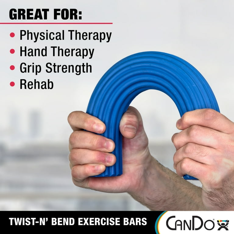 CanDo Twist n Bend Flexible Resistance Bars For Grip And Forearm Strengthening Physical Therapy Rehabilitation Golf Training Tennis Elbow Injury