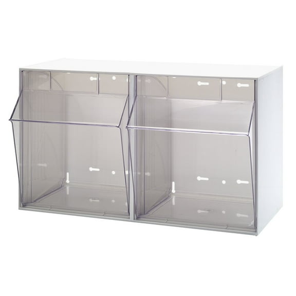 Quantum Storage Systems Condiment Organizer in HIPS/GPP-10 Material, White/Crystal Color