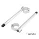 thumbnail image 2 of Riwesomey 1 par de manillares de motocicleta, barra de manillar ajustable, reemplazo de aleación de aluminio extraíble, tubo de horquilla de montar, Accesorios para motos Plata Riwesomey VI017331-02B, 2 of 6