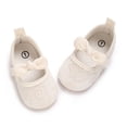 thumbnail image 3 of Yoyauz Baby Girl Mary Jane Shoes Anti Slip Rubber Sole Ballet Slippers Princess Dress Wedding Shoes Newborn Kids Shoes Toddler Shoes（0-12 Month）, 3 of 5