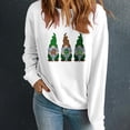 thumbnail image 3 of Charella Sweatshirts for Women St Patricks Day Decorations Long Sleeve Crewneck Tops 2024 Trendy T-shirt,White,L, 3 of 5