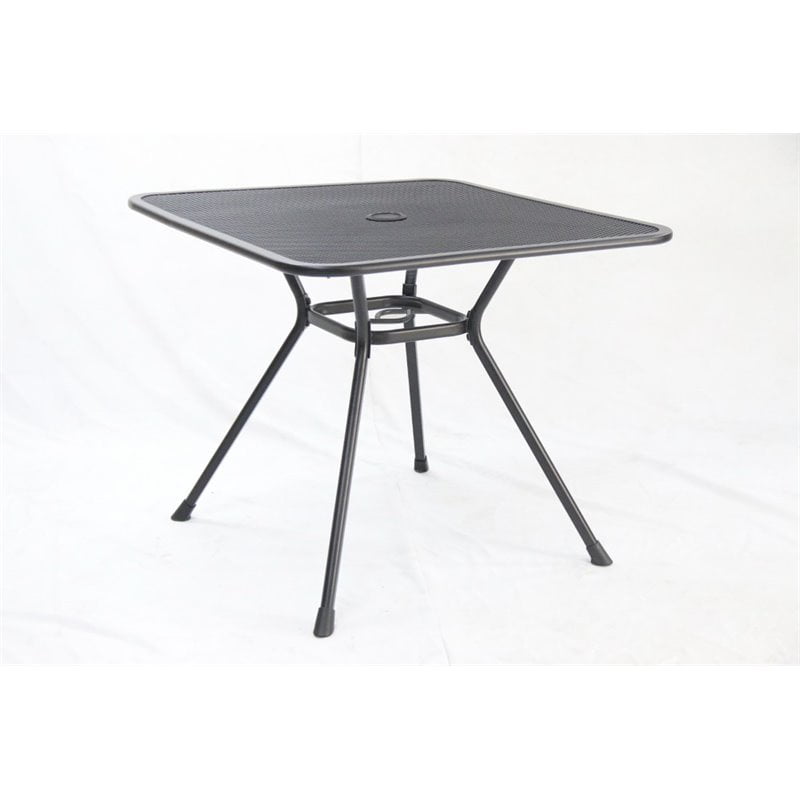 Sunvilla Square Steel Dining Table in Graphite