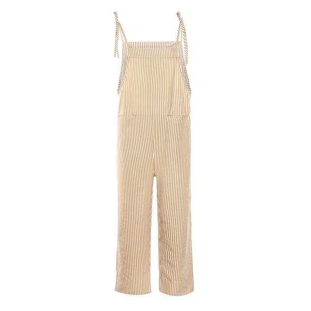 Neewe Women's Summer Jumpsuits Striped Wide Leg Overalls Casual Loose Rompers with Pockets 2026