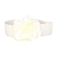 thumbnail image 2 of Segolike Wide Belt for Dress Elastic Waist Belt Flower Waistband Press Stud Button Cinch Belt for Coat, Dress, Maxi Shirts White, 2 of 8