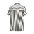 thumbnail image 6 of TKLPEHG Women'S Short Sleeve Tops Comfy Solid Color Top Loose Fit Regular V-Neck Casual Lapel Button Striped Tshirts Clothes (Black,XXL), 6 of 9