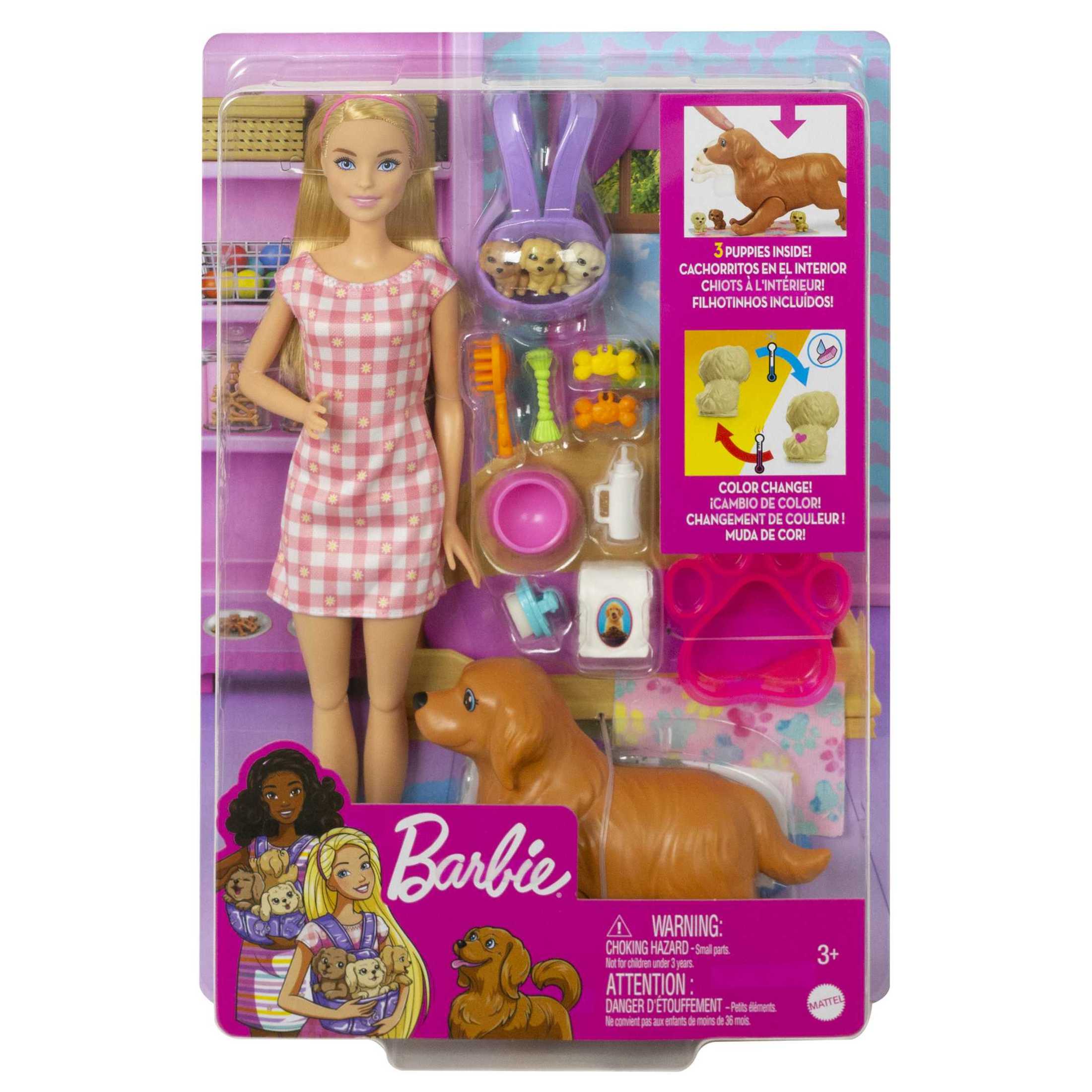 Barbie Newborn Pups Playset with Pregnant Mom Dog photo 6