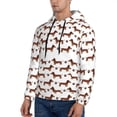 thumbnail image 3 of Sikiie Dachshund Dog Puppy Men's Hoodie, Essentials Hoodie, Sweatshirt, Pullover Hooded Sweatshirt for Men-X-Large, 3 of 7