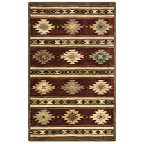 Alora Decor Ryder 3' x 5' Tribal Burgundy/Tan/Khaki/Sage Hand-Tufted Area Rug