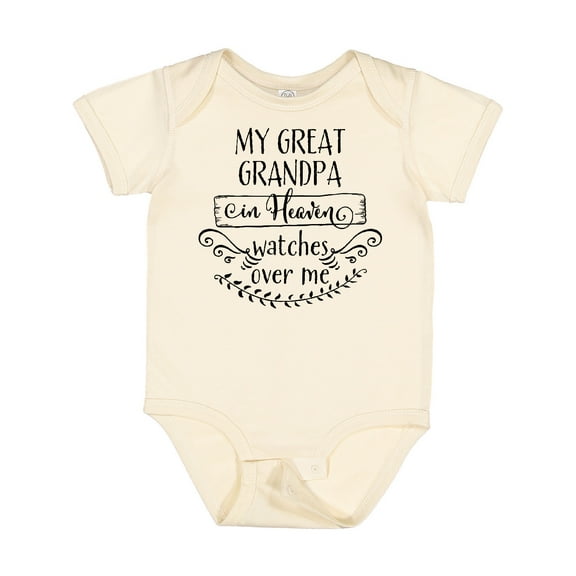 Inktastic My Great Grandpa in Heaven Watches over Me Boys or Girls Baby Bodysuit