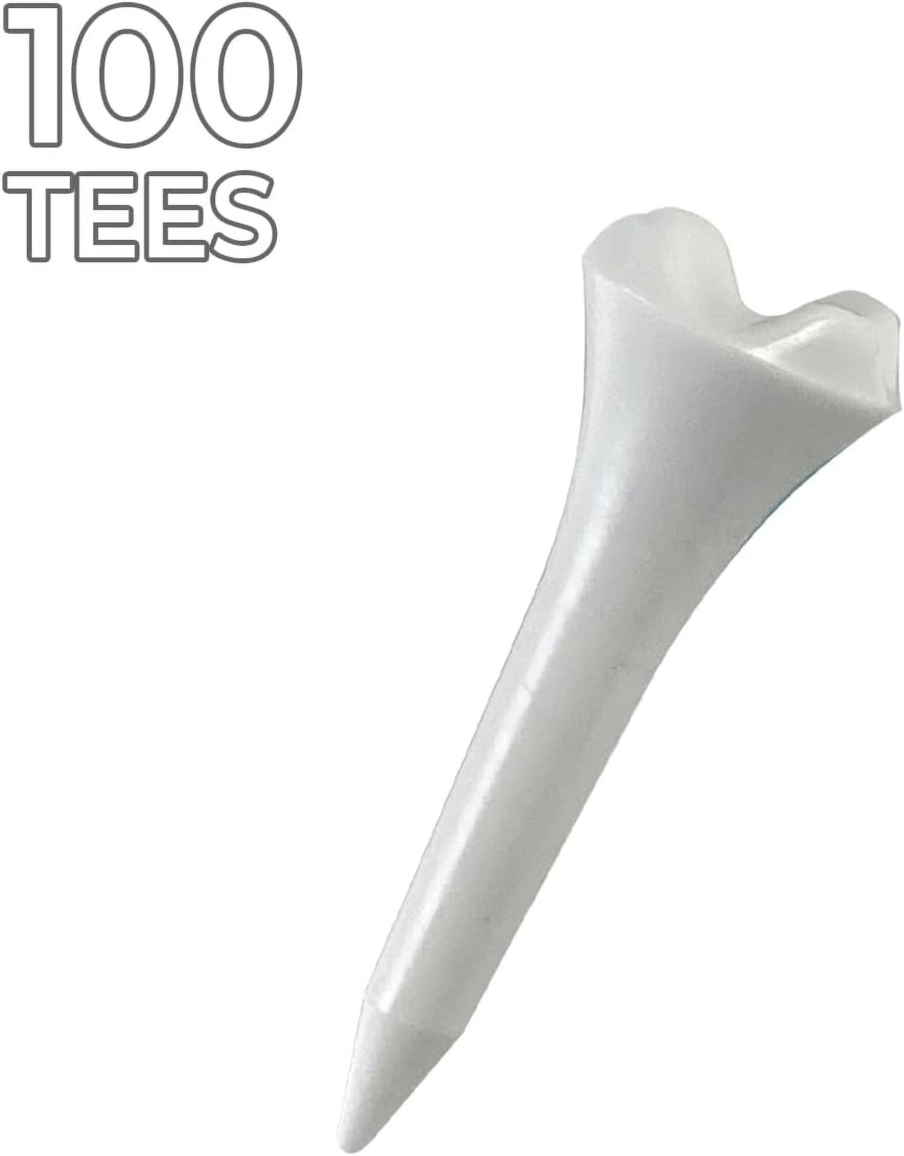JL Performance Plastic Golf Tees - 100 Count, 1-1/2 Inch - #1 Brand on The Tour - Best for Irons, Hybrids, and Woods - Improve Distance and Accuracy - Enhanced Design Increases Durability