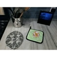 thumbnail image 4 of Toy Terrier Green Flowers Pair of Pot Holders, 4 of 4