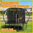 thumbnail image 3 of CITYLE 10FT Trampoline with Enclosure Net and Lights, Outdoor Trampoline for Kids and Adults, 1000LBS Trampoline with Basketball Hoop, Galvanized Steel Heavy Duty Trampolines, 3 of 9