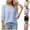Black, variant on Sheghy Spring Tops for Women Women's Round-neck Solid-color Back-holeout Stylish Casual Loose-fitting 3/4 Sleeve Yellow S
