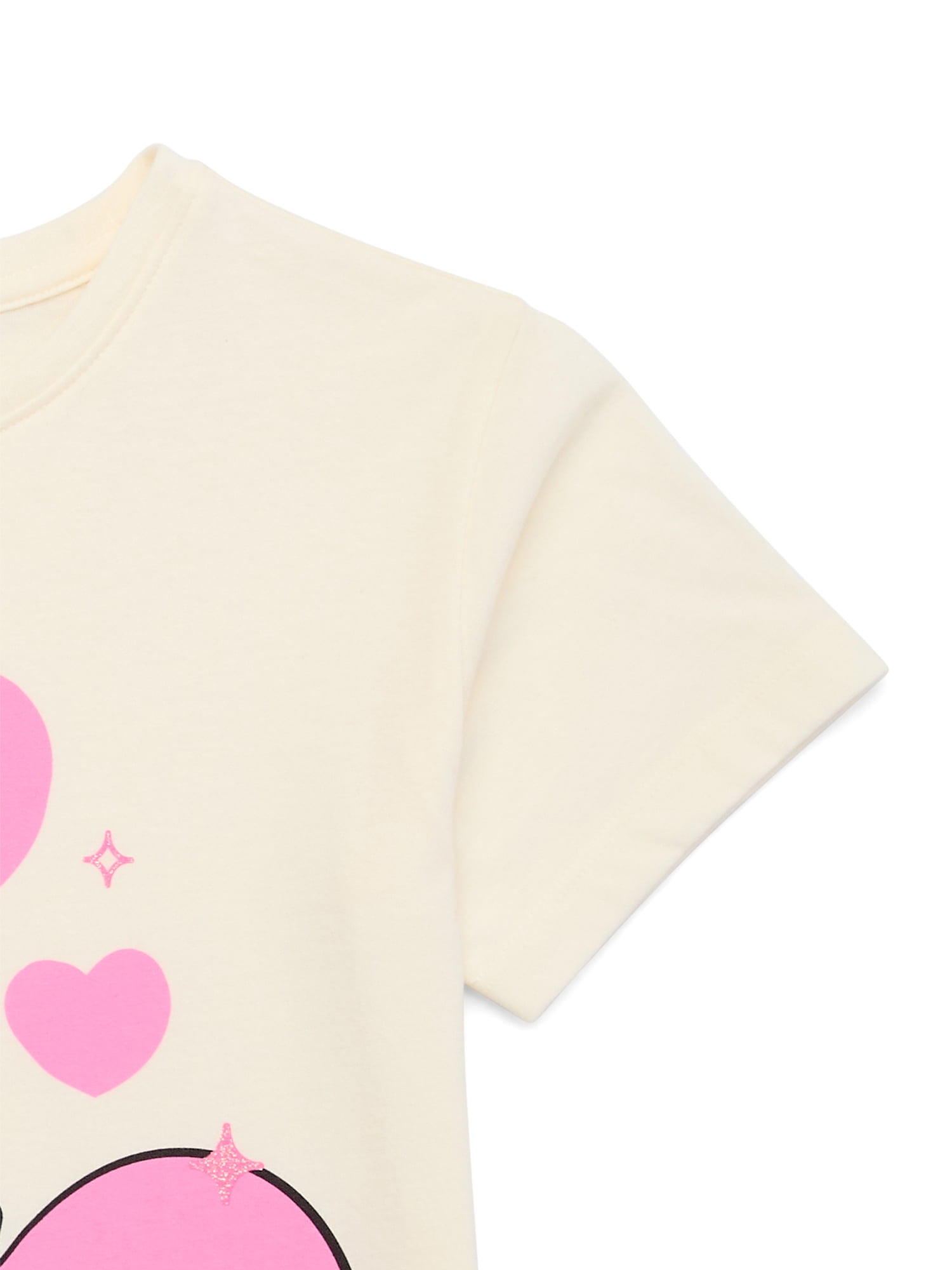 Stitch Be Mine Girls Valentine's Day Short Sleeve Graphic Tee, Sizes 4-16