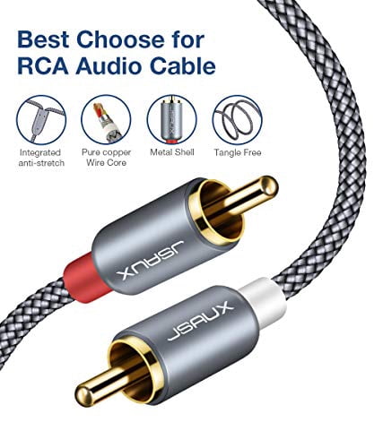 2RCA Male Stereo Audio Cable 