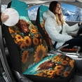 thumbnail image 3 of Uorisanigo Car Seat Covers 2 Pcs - Sunflower Highland Cow High Back Front Seat Covers Anti-Slip Soft Flurry Bucket Seats Cover for Trucks Van SUV Not Airbag Compatible, 3 of 7