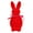 red, variant on DEELLEEO Easter Decorations - 5.5inch Pastel Flocked Bunny Kit - Spring Table Centerpieces Indoor Decor - Bunnies Decoration Set for Home & Party Red 2pcs