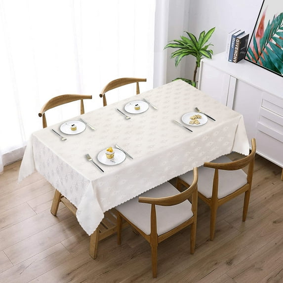 Waterproof Jacquard Table Cloth, Spill Proof Anti-Wrinkle Polyester Tablecloth