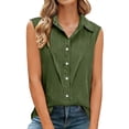 thumbnail image 2 of T-Shirts Short Sleeve Tees Tops for Women JIANLAI Blouses Solid Casual Basic V Neck Tank Tops for Work (S-5XL) Army Green, 2 of 6