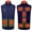 9 Zones 3-levels-Blue, variant on Gamivast Quilted Heated Vest for Men and Women Washable Multiple Heating Zones and 3-levels Jackets with 2 Control Loose Zip Up Stand Collar Coats USB Charging Jacket no Power Bank