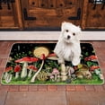 thumbnail image 4 of Mushroom Welcome Doormat, Cute Front Floor Door Mats, Witchy Decor Kitchen Rug and Mat, Comfort Non-Slip Washable for Kitchen Home Indoor Outdoor Entrance, Black 17" W x 29" L, 4 of 6