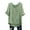 Light green, variant on Womens Tops Light Green Ladies' Autumn Casual Loose Fashion Solid Color Cotton Blended Mid Sleeve Top T Shirt M