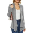 thumbnail image 4 of Cizayoi Women's Draped Open Front Light Weight Cardigan Sweater, 4 of 11
