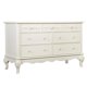 thumbnail image 2 of Aurora 7 Drawer Double Dresser, Ivory Lace, 54x20.3x34 Inch (Pack of 1) My Lux Decor Round, 2 of 8