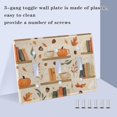 thumbnail image 3 of Yayeee Toggle Light Switch Wall Plate 2-Gang 4.56"x4.48" Decorative Outlet Cover, Fall Book Shelf, 3 of 7