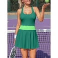 thumbnail image 4 of Sociala 2 Piece Scalloped Waistline Tennis Skirt Sets for Womens Golf Skirts, 4 of 7