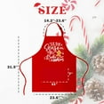 thumbnail image 2 of Christmas Baking Apron for Women Men, Holiday Baking Gifts for Bakers, Red Xmas Kitchen Cooking Aprons with 2 Pockets, Cute Christmas Aprons Gift for Mom Wife Sister - Tis The Season to Bake Cookies, 2 of 4
