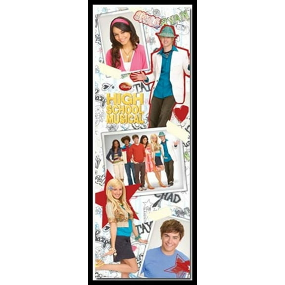 Disney High School Musical - Yearbook - Door Laminated & Framed Poster Print (21 x 62)