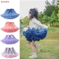 thumbnail image 2 of Falda tutú de tul para niñas pequeñas, falda de bailarina, falda de ballet mullida para fiesta, baile, ropa de princesa para niñas de 1 a 12 años, 2 of 5